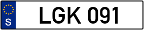 Trailer License Plate